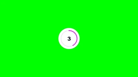Countdown Timer Clock Gauge Motion Green Screen Motion Stock Footage 346968855