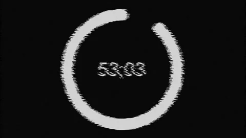 Countdown timer, clock, loud noises, 60 seconds, bar animation Stock Footage 232428059