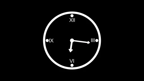 Countdown Timer Concept with Analog Clock Animation 库存影片 307871867