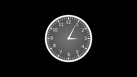 Countdown Timer Concept with Analog Clock, Modern Flat Style Clock Countdow.. Stock Footage 307872154