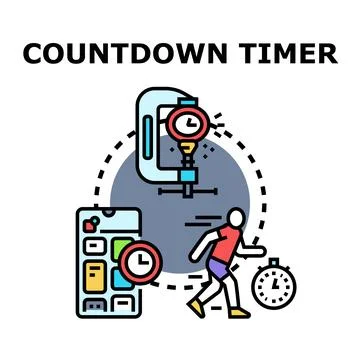 Countdown timer concept for deadline and planning イラスト素材