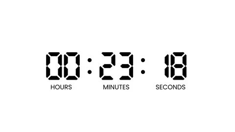 Countdown timer counter 30 to 0 seconds animation isolated on white background Stock Footage 345477418