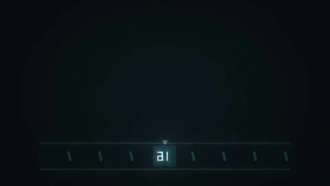 Countdown timer on a dark background with glowing numbers Stock Footage 338200730