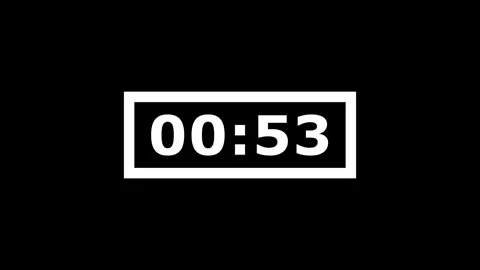 Countdown timer digital display showing sixty seconds decreasing down. 스톡 동영상 337520409