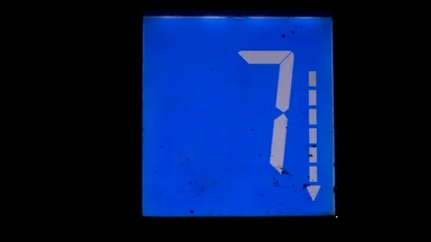 Countdown timer display showing numbers decreasing from eight to four Stock-Footage 346795039