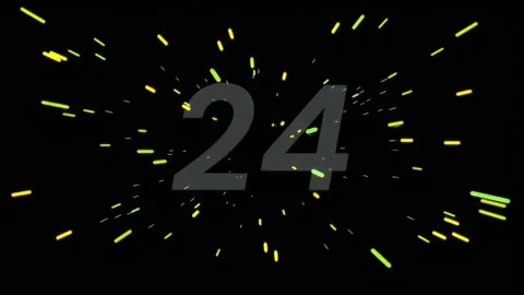 Countdown Timer with Exploding Particles, Numbers 30 to 0, Motion Graphics 스톡 동영상 341400313