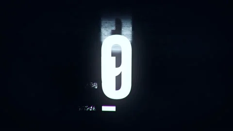 Countdown Timer - Glitch style - 2 Stock-Footage 137312323