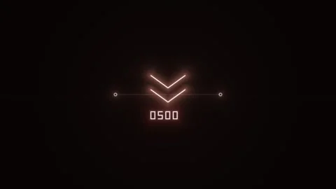 Countdown timer with glowing graphics on a dark background Stock Footage 338397455