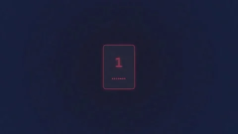 Countdown timer with glowing red neon numbers counting down seconds 動画素材 346430944