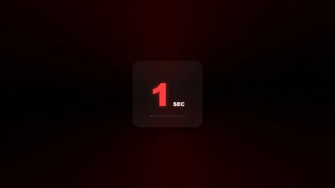 Countdown timer with glowing red numbers ticking down Stock Footage 346430890