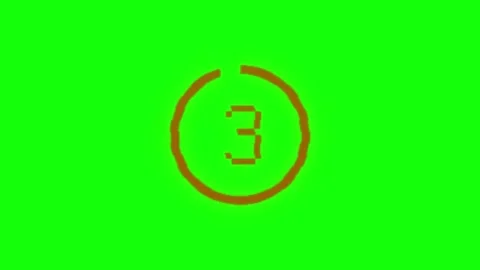 Countdown timer with green background visual element featuring digital numb.. Stock Footage 345547889