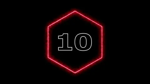 Countdown timer in hexagon shape イラスト素材