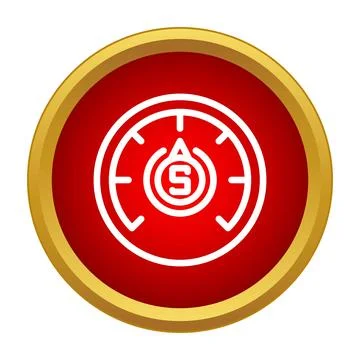 Countdown timer icon displaying number five Illustrazione stock