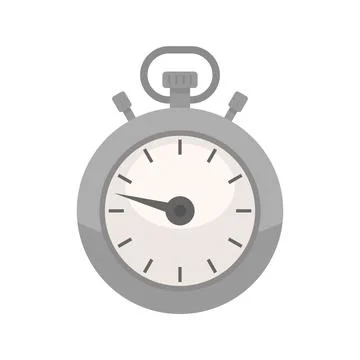 Countdown timer icon flat vector. Stopwatch clock Stock Illustration