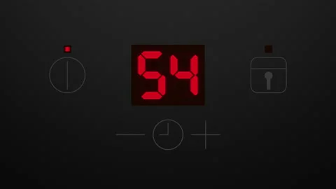 Countdown Timer On Induction Cooktop Stock Footage 236357482