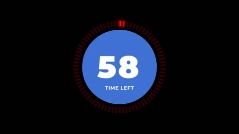 Countdown Timer Interface Featuring White Number Stock Footage 311586373