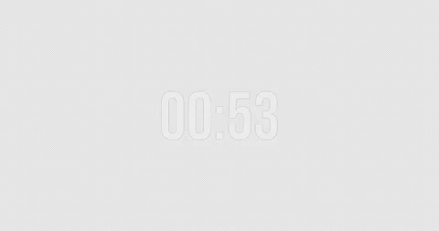 Countdown timer for a minute, 60 seconds, white numbers isolated from backgro Stock Footage 240633109