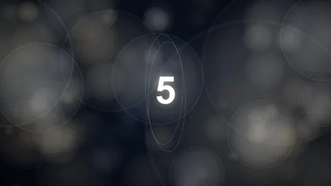 Countdown timer from nine to one with atomic orbits in dark background repr.. 库存影片 343768988