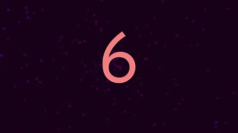 Countdown timer with number 10 seconds on a dark background with subtle particle Stock Footage 341709557
