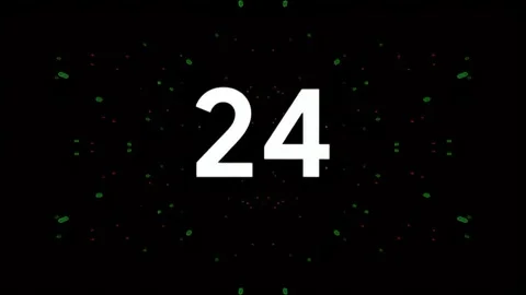 Countdown timer with number 30 to 0 on a black background, digital display 스톡 동영상 341400204