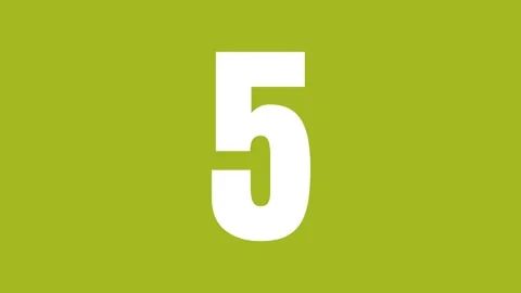 Countdown Timer Number Nine on Green Background Stock Footage 331820188