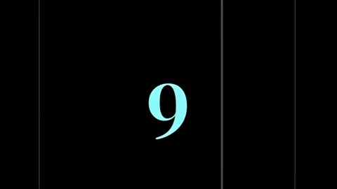 Countdown Timer with Numbers 10 to 0 on a Glitch Background 스톡 동영상 341298927