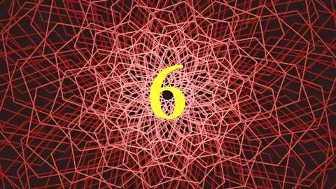 Countdown Timer with Numbers 10 seconds to 0, Abstract Geometric Background Vídeos de archivo 341679664