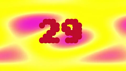 Countdown Timer with Numbers 30 seconds to 0 on a Vibrant Abstract Background Stock Footage 341299084