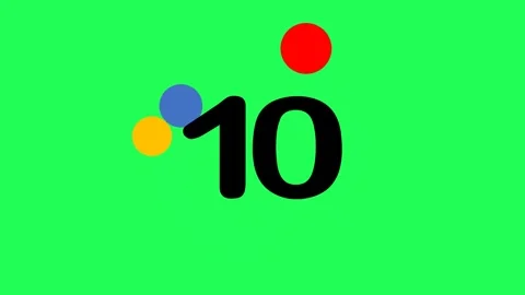 Countdown Timer or Motion Countdown Green Screen for Opening Video Stock Footage 274532782