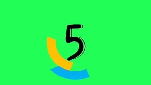 Countdown Timer or Motion Countdown Green Screen for Opening Video Stock Footage 274532798