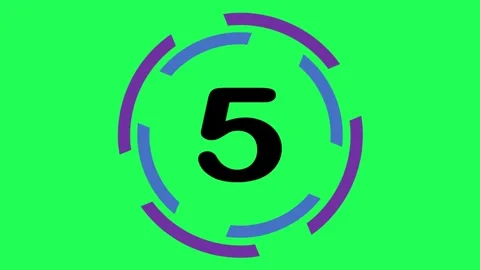 Countdown Timer or Motion Countdown Green Screen for Opening Video Stock Footage 274532809