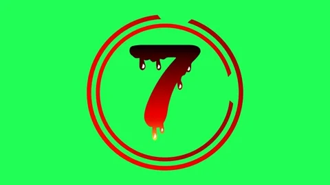 Countdown Timer or Motion Countdown Green Screen for Opening Horror Video Stock Footage 274532830