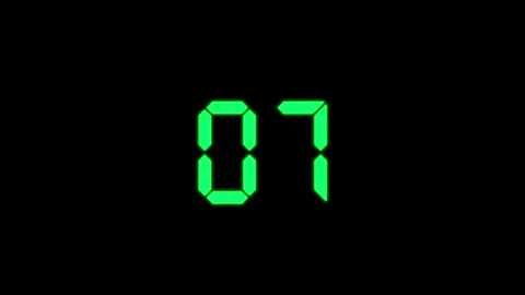 Countdown timer in pixel digital sand style on black background Stock Footage 306141390