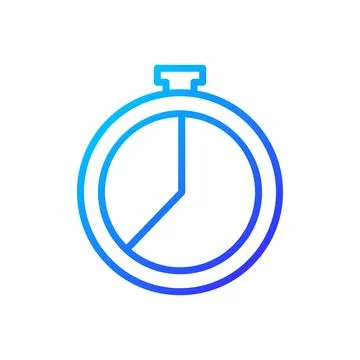 Countdown timer pixel perfect gradient linear vector icon Stockillustratie