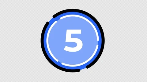 Countdown timer progress icon in cartoon animation. Time limit sequence sign. Stock Footage 313816337