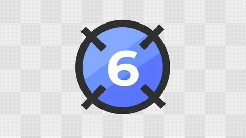 Countdown timer progress icon in cartoon animation. Time limit sequence sign. Stock Footage 314001200