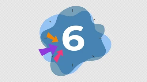Countdown timer progress icon in cartoon animation. Time limit sequence sign. Stock Footage 314339801