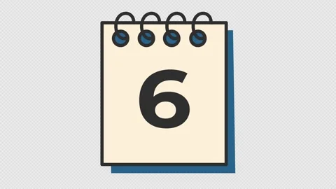 Countdown timer progress icon with a document notes for educational intro movie Stock Footage 314340790