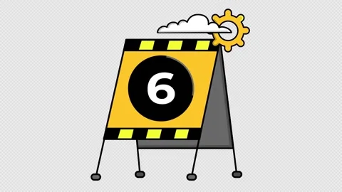 Countdown timer progress icon for maintenance or under construction intro video Vídeos de archivo 314001235