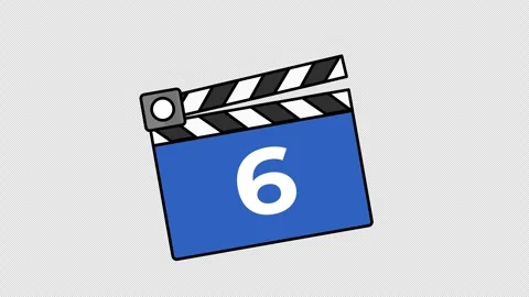 Countdown timer progress icon for movie or cinema intro in cartoon animation. Stock Footage 314001209