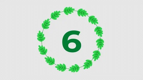 Countdown timer progress with natural icon in cartoon animation. Time limit Stock Footage 318582084
