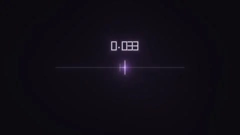 Countdown timer with pulsating light and glowing numbers Video stock 338292968