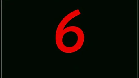 Countdown Timer with Red Number 10 seconds on Black Background, Digital Display 스톡 동영상 341709556