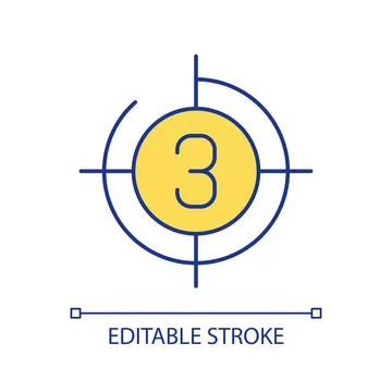 Countdown timer RGB color icon 스톡 일러스트