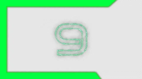 Countdown timer with rotating green frame animation Stock Footage 253618454