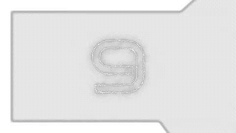 Countdown timer with rotating white frame animation Stock Footage 253614342