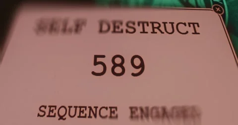 Countdown timer for a self destruct sequence Stock Footage 321761007