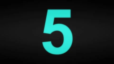 Countdown timer sequence with neon numbers for a dynamic reveal Stock Footage 323774762