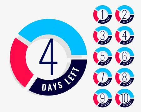 Countdown timer showing number of days left イラスト素材