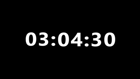 Countdown timer showing time passing fast. Видео 332140348